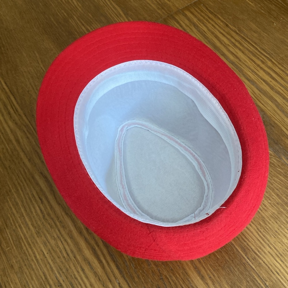 New Unisex Men Women Red Timelessly Classic Fedora Costume Play Hat - Picture 4 of 5